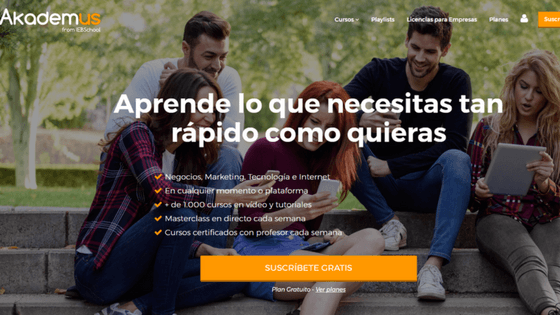 Nace Akademus, la 1ª academia digital con más de 1.500 cursos online gratuitos