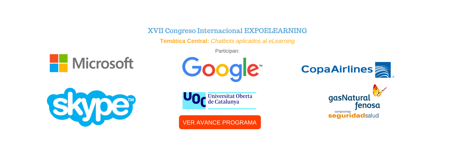 GOOGLE y SKYPE hablarán en EXPOELEARNING sobre chatbots e inteligencia artificial aplicada a la formación on line