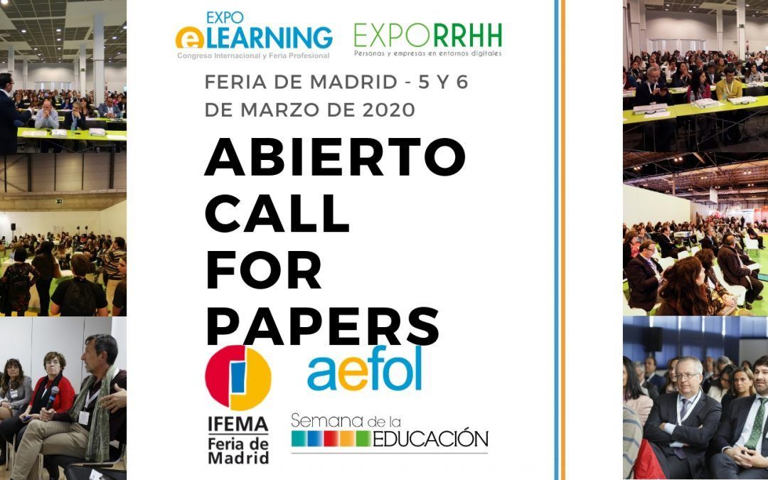 Call for papers XIX EXPOELEARNING en Feria de Madrid, 5 y 6 de Marzo 2020